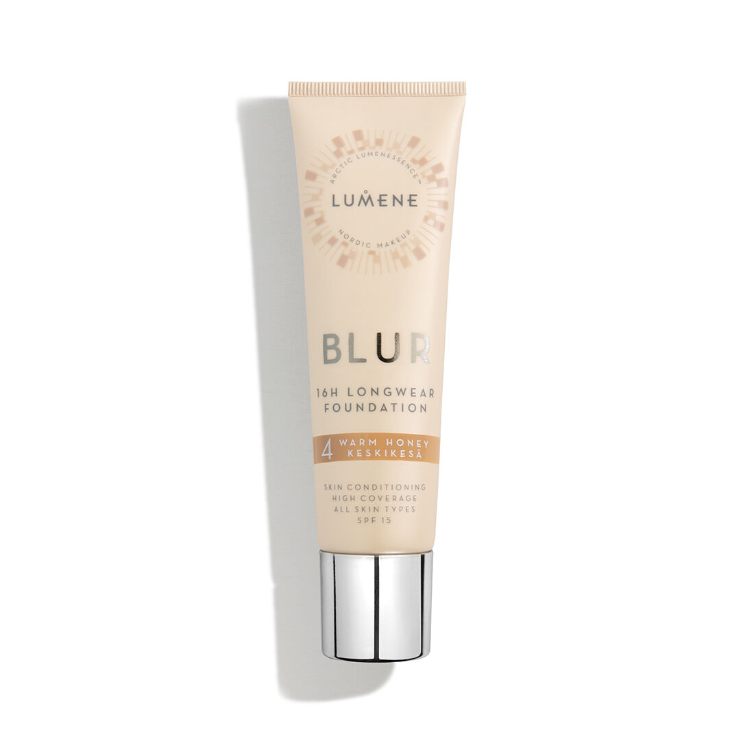 LUMENE VEGAN BLUR WARM BEIGE Фон дьо тен дълготраен 16h SPF15 за нормална кожа 4 