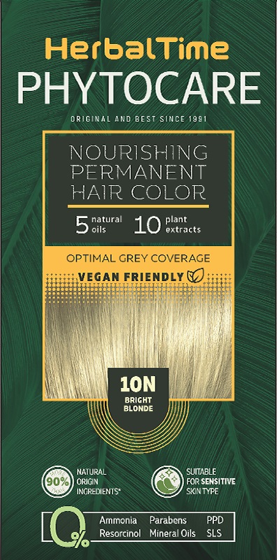 HERBAL TIME PHYTOCARE Боя за коса 10N Bright blonde, 124,5 мл.