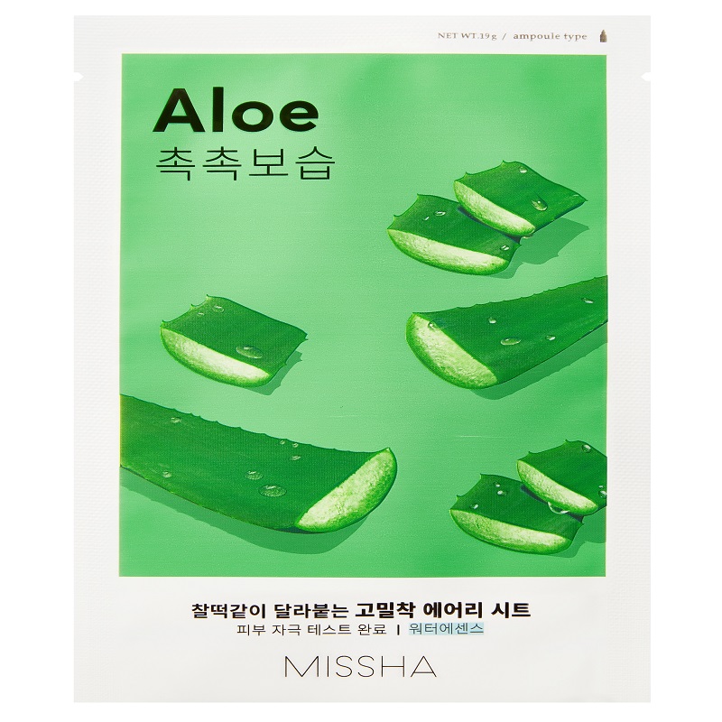 MISSHA AIRY FIT Лист  маска за лице с алое, 19 г.