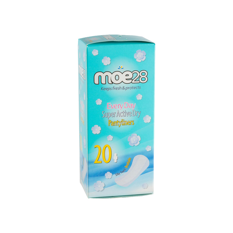 MOE28 Ежедневни дамски превръзки super active dry, 20 бр.