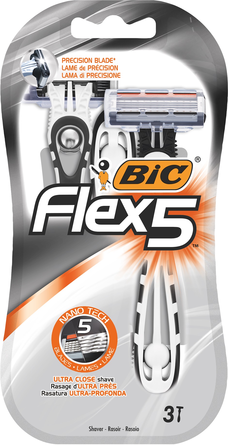 BIC Самобръсначка за мъже flex5 блистер 3