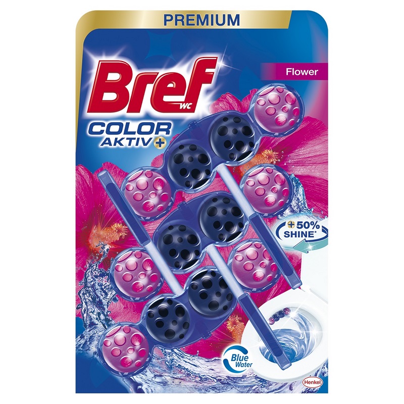 BREF COLOR ACTIVE FRESH FLOWERS Ароматизатор за тоалетна, 3x50гр.