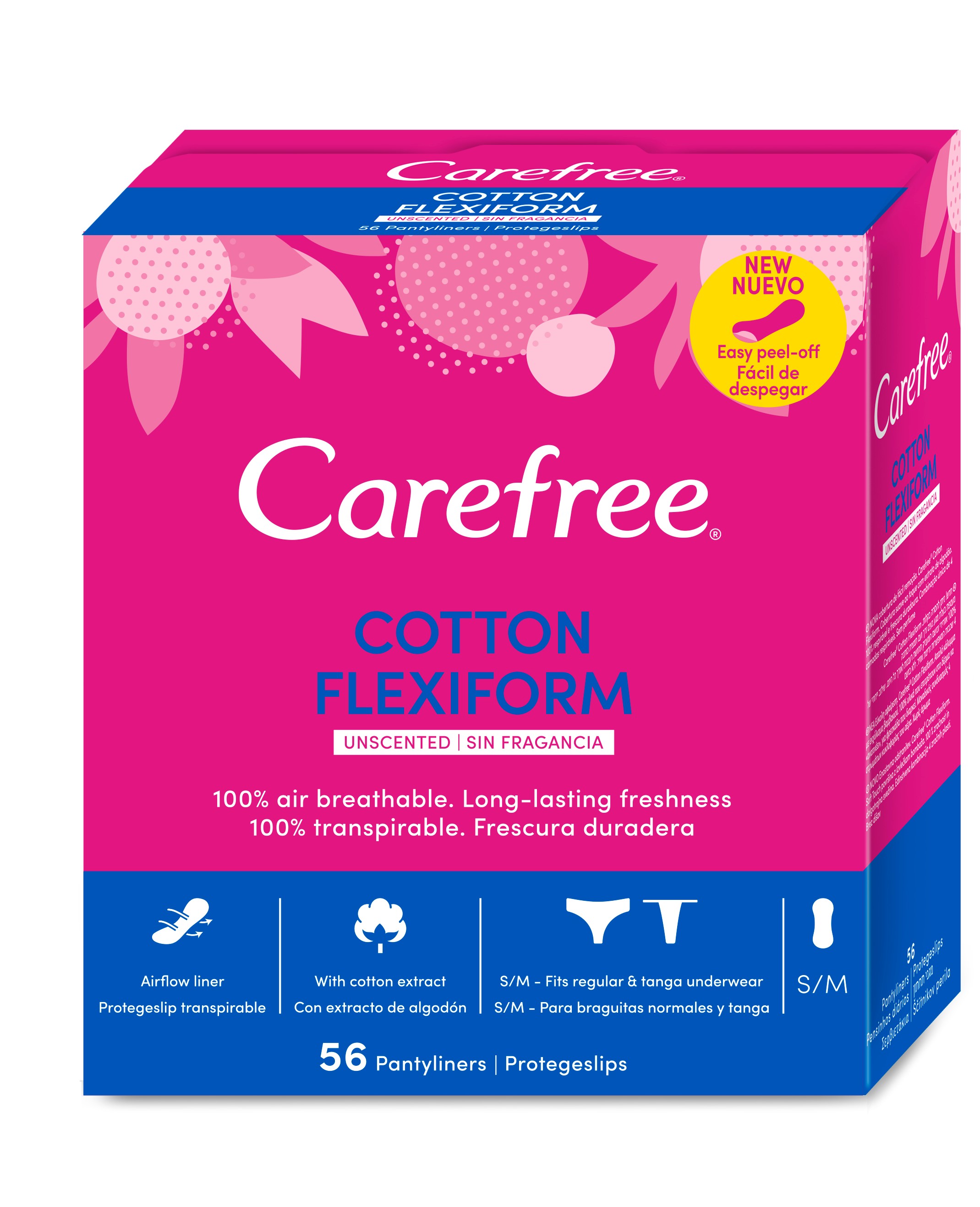 CAREFREE Ежедневни дамски превръзки flexiform, 56 бр.