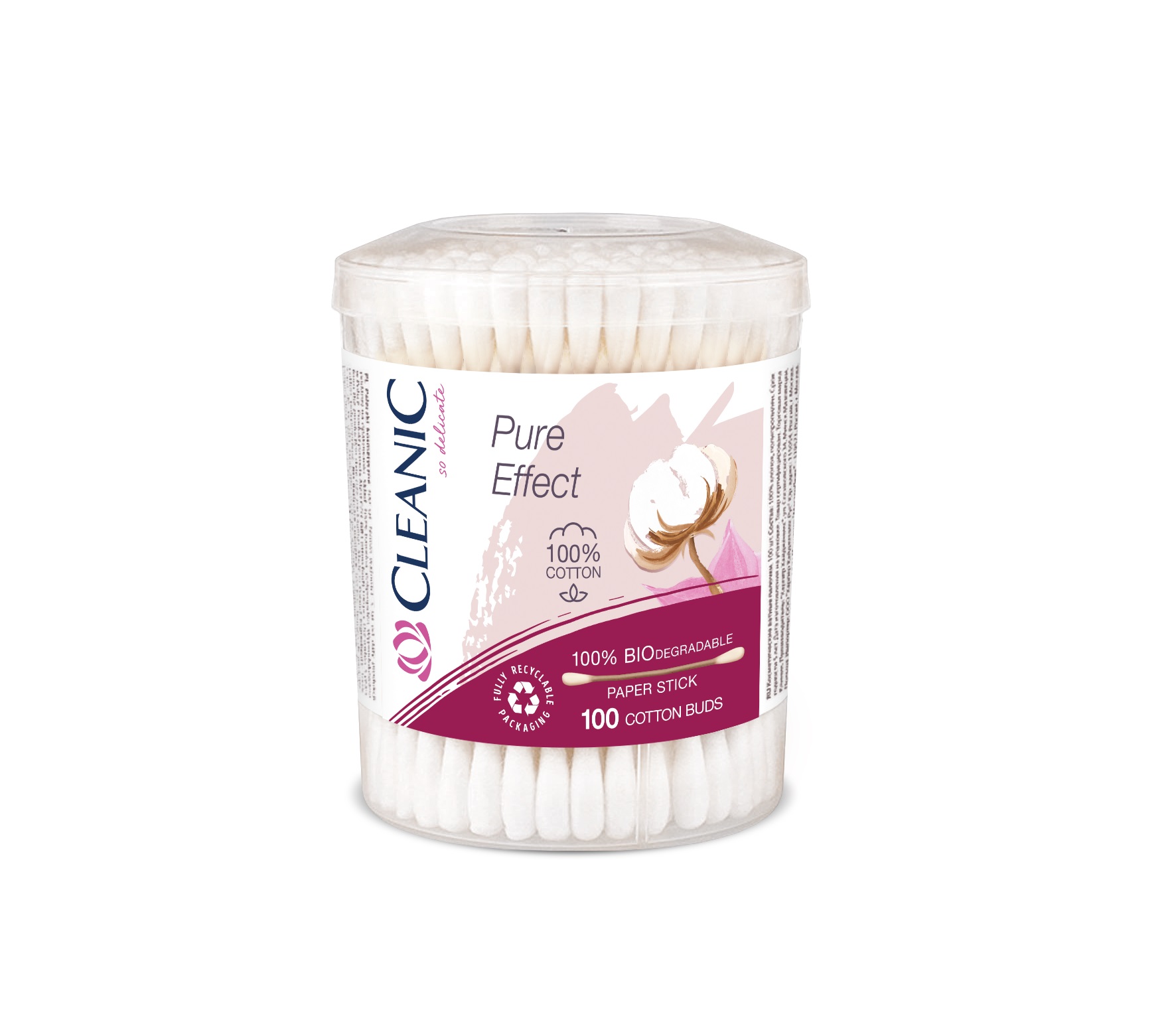 CLEANIC Клечки за уши  кръгла кутия 100, бр