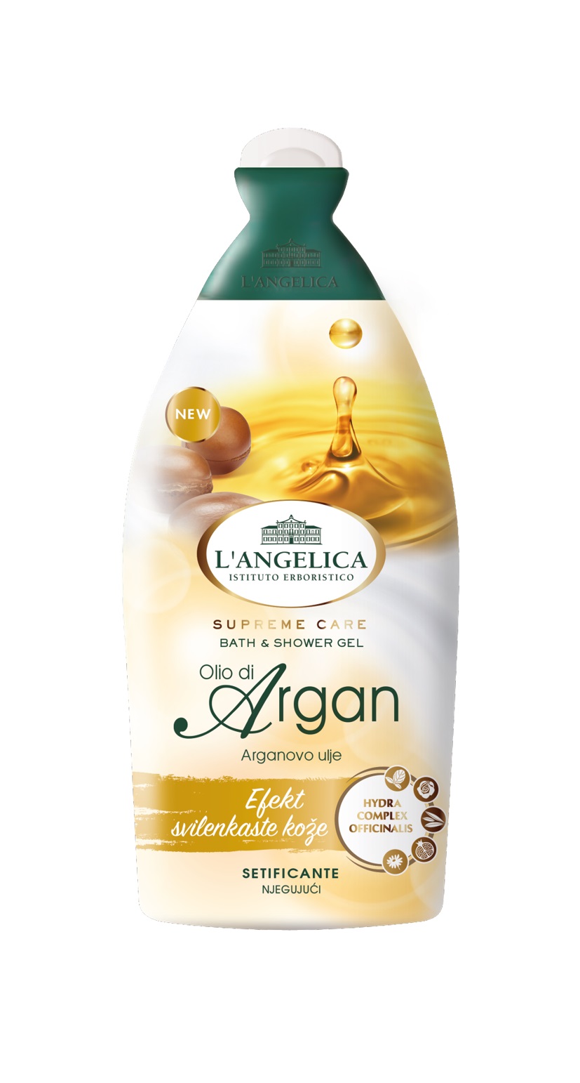 L'ANGELICA OFFICINALIS Душ гел биомасло арган, 500 мл.