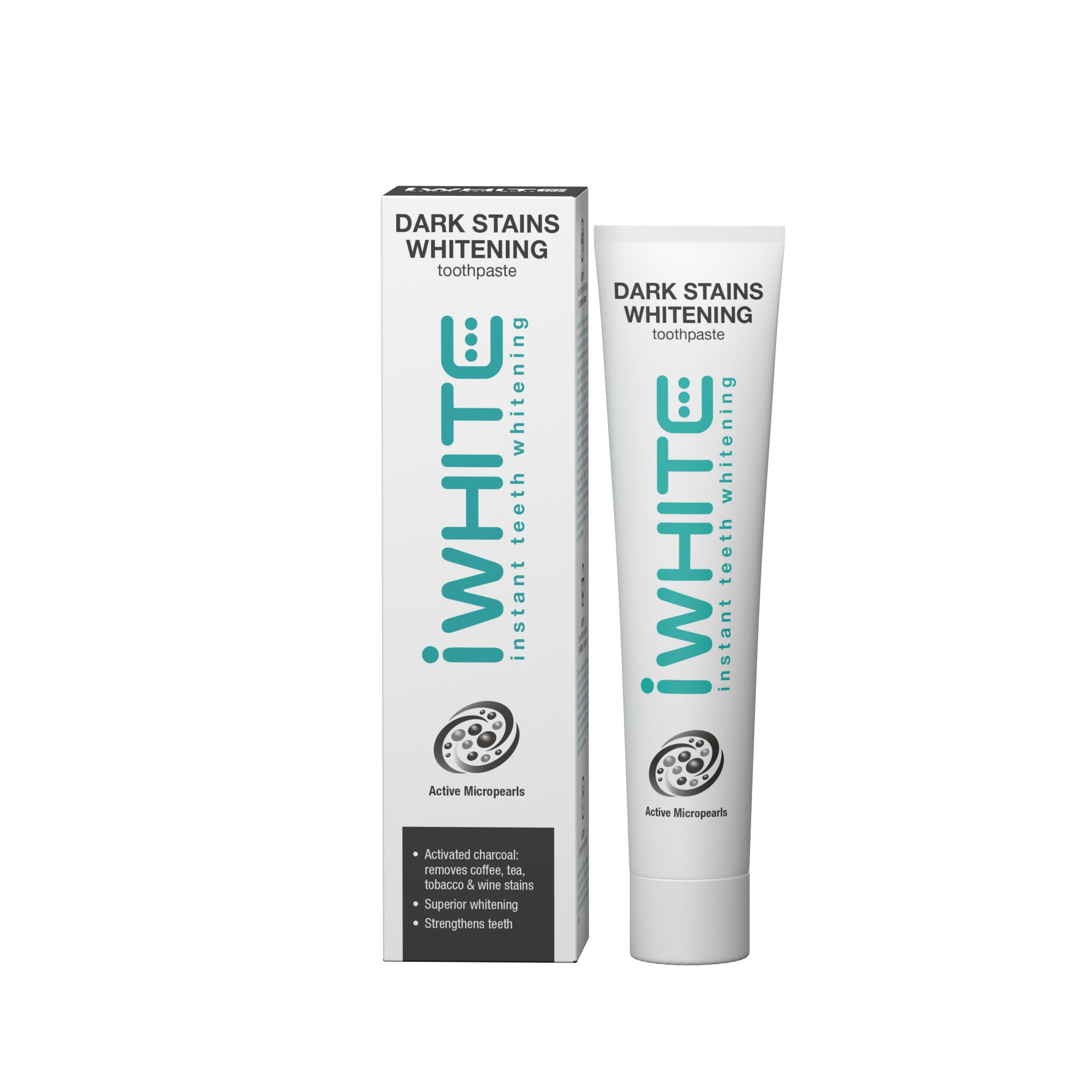 IWHITE DARK STAIN Избелваща паста за зъби с активен въглен, 75 мл.