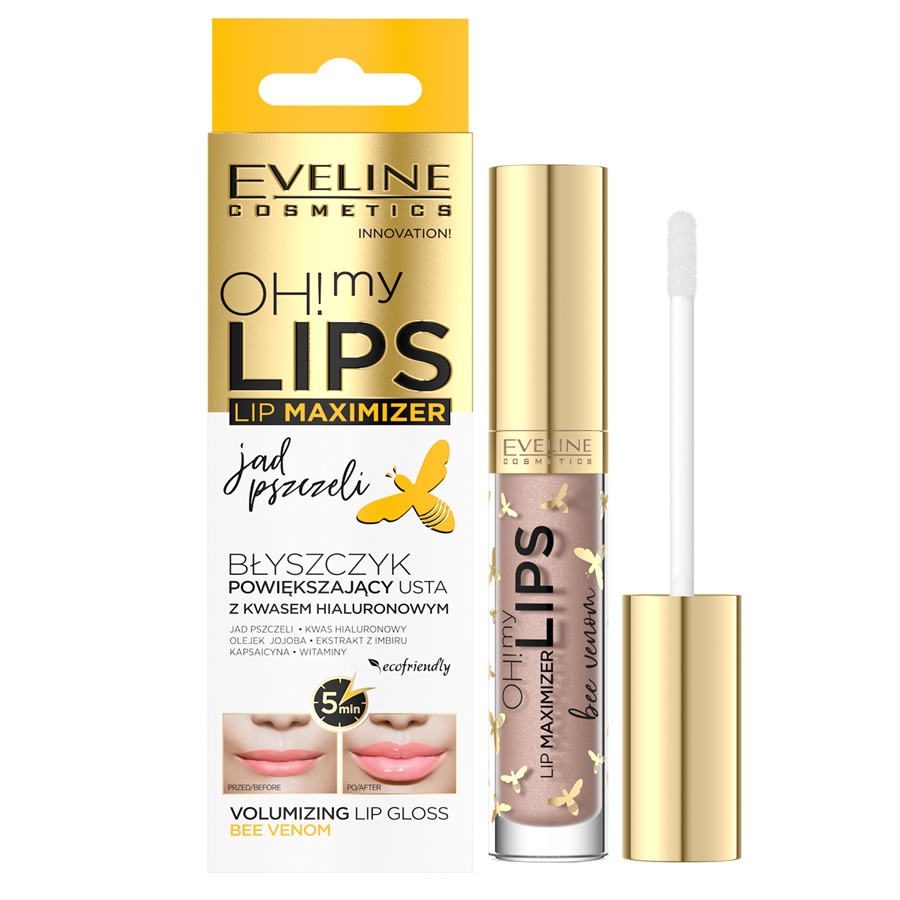 EVELINE OH! MY LIPS - LIP MAXIMIZER Гланц за уголемяване на устни - Пчелна отрова, 4.5 мл