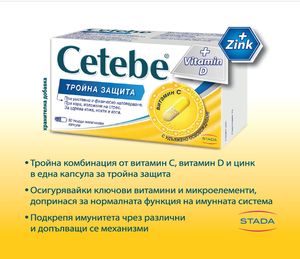 CETEBE Тройна Защита капсули ,60 броя