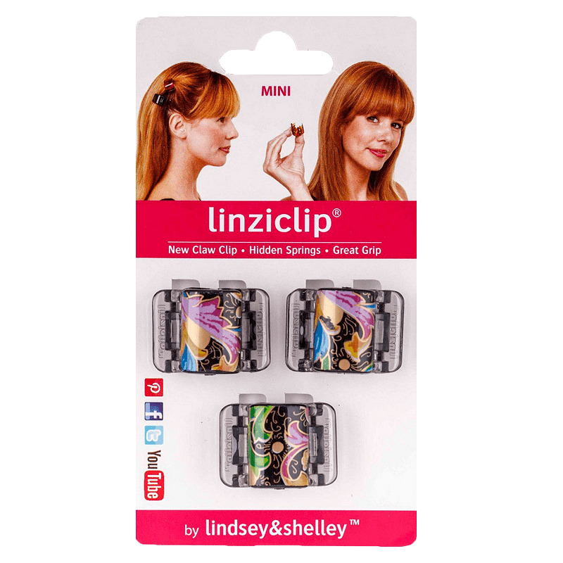 LINZICLIP MIDI Индийско лято, мини, щипка за коса 3 броя