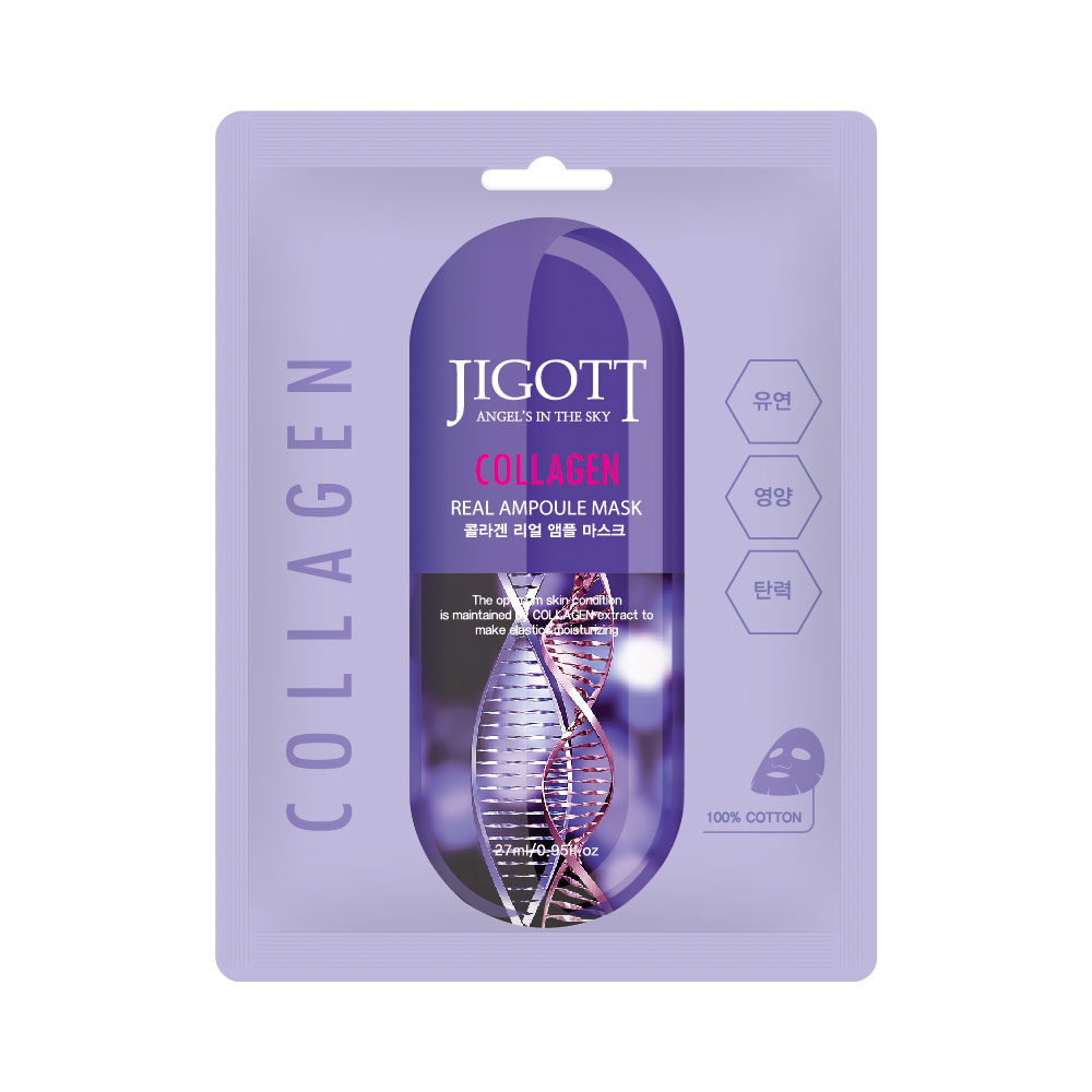 JIGOTT COLLAGEN REAL Ампулна маска за лице с колаген
