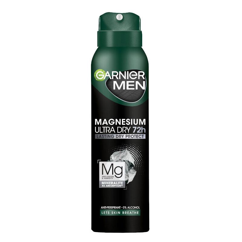 GARNIER MIN MEN MAGNESIUM ULTRA DRY Мъжки део спрей, 150 мл.