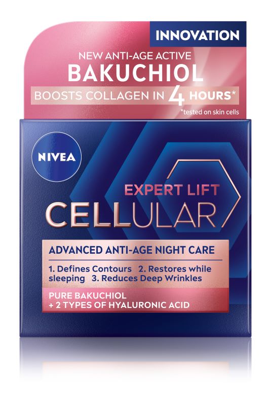 NIVEA CELLULAR HYALURON FILLER + ELASTICITY Нощен крем за лице против стареене, 50 мл.