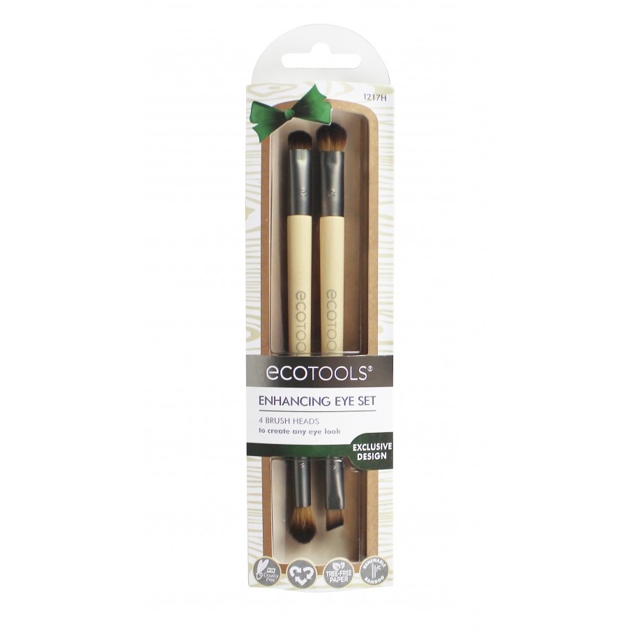 ECOTOOLS Комплект двустранни четки за грим за очи 1217, 2 бр.
