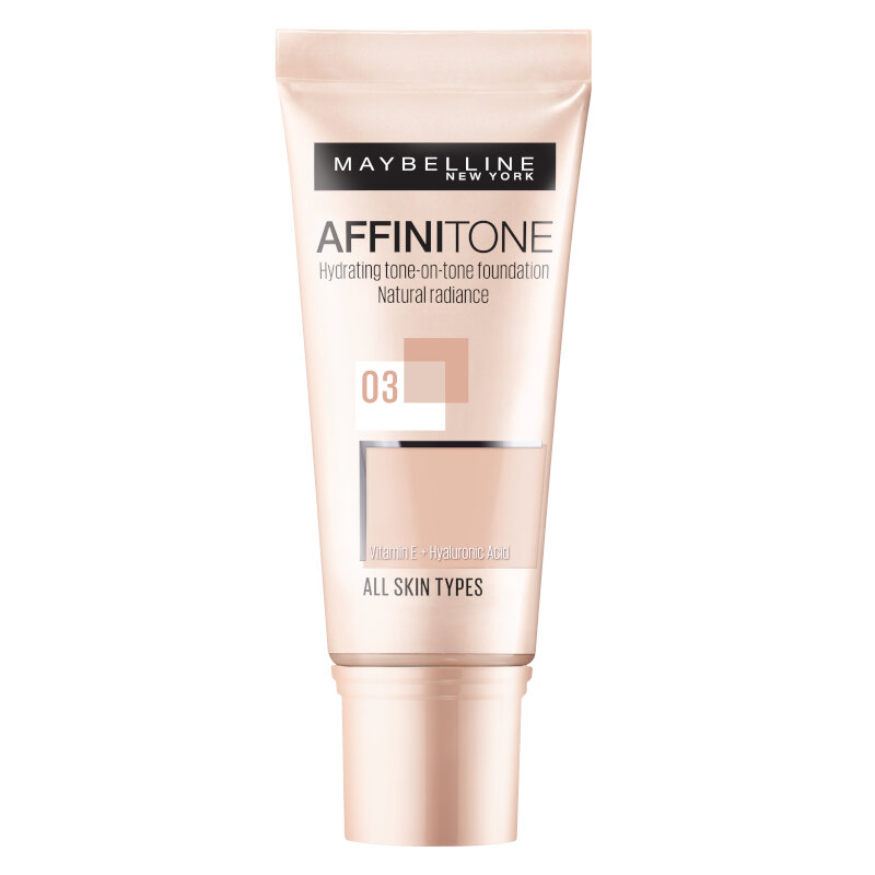 MAYBELLINE NEW YORK AFFINITONE Фон дьо тен 03 Light Sand Beige, 30мл