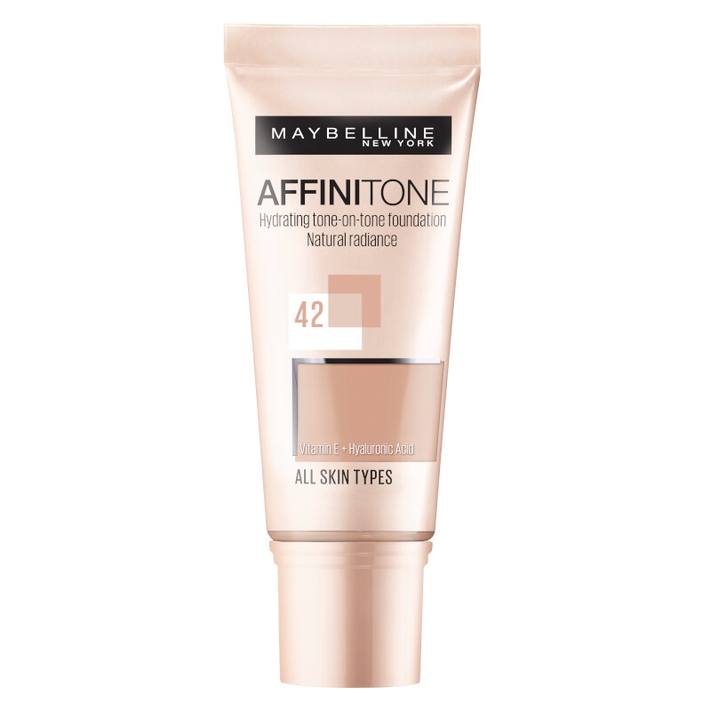 MAYBELLINE NEW YORK AFFINITONE Фон дьо тен 42 DARK BEIGE, 30 мл.