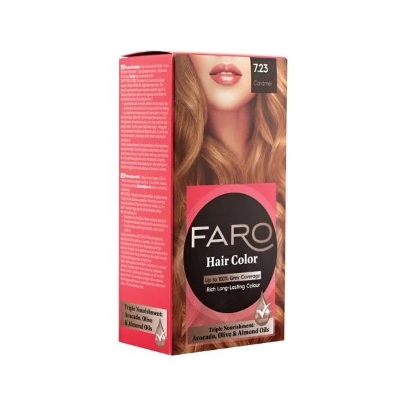 FARO Боя за коса 7.23  карамел, 75 мл.