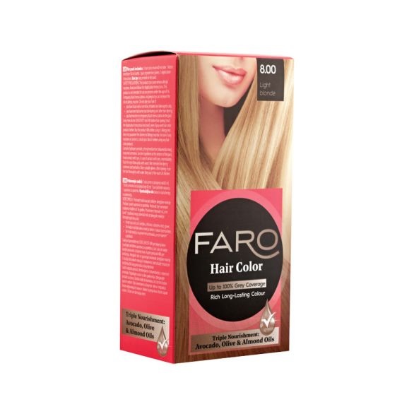 FARO Боя за коса 8.0 светло руса, 75 мл.