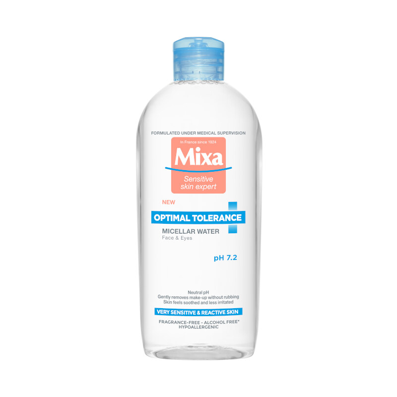 MIXA OPTIMAL TOLERANCE Мицеларна вода против раздразнения, 400 мл.