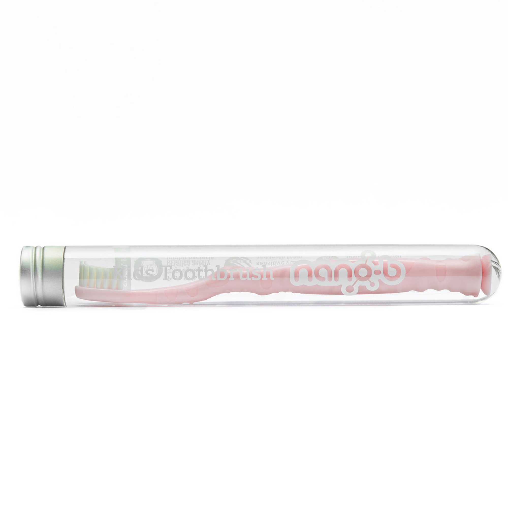 NANO-B Детска четка за зъби, 1 бр., розова дръжка