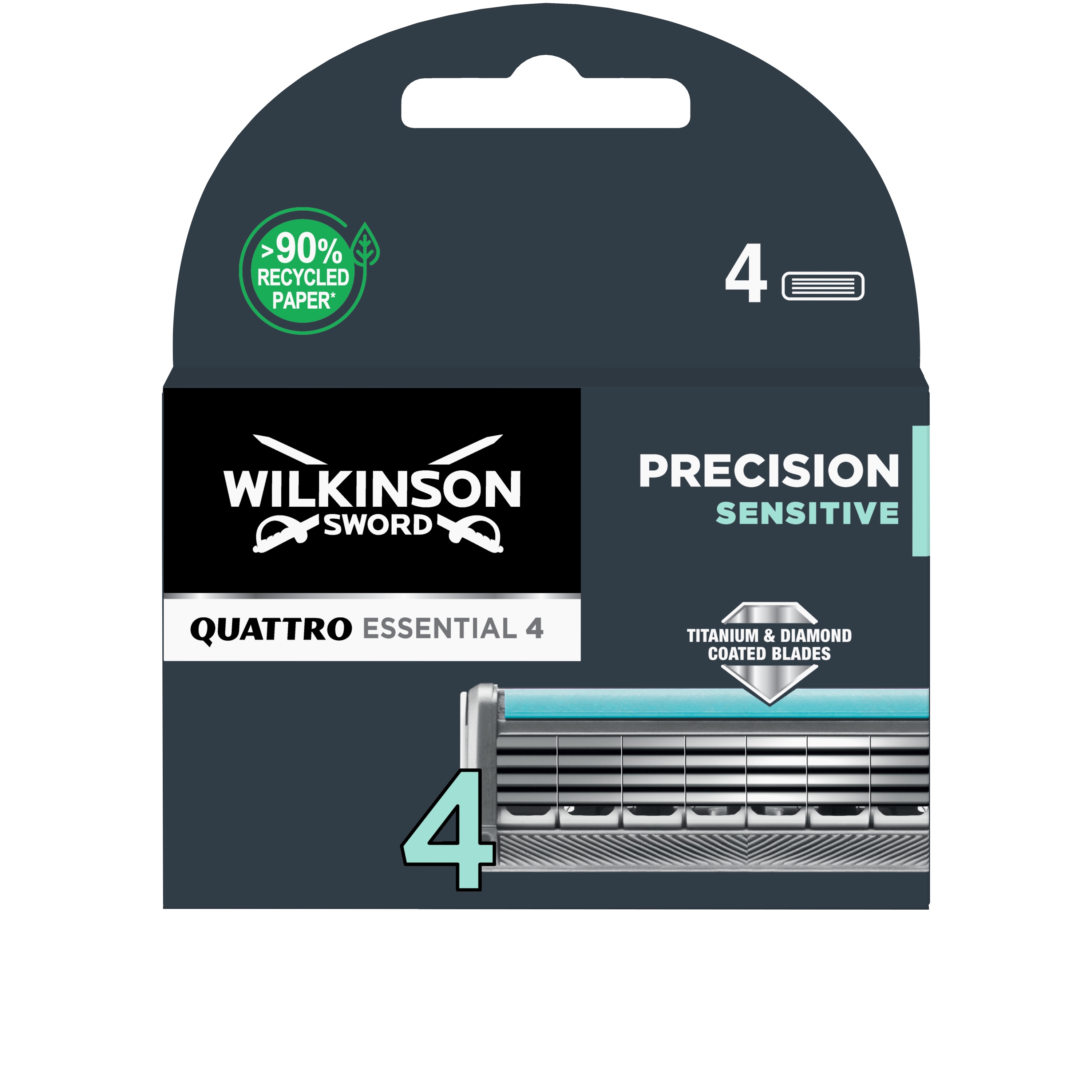 WILKINSON QUATTRO TITANIUM SENSITIVE Резервни ножчета за система, 4 бр.