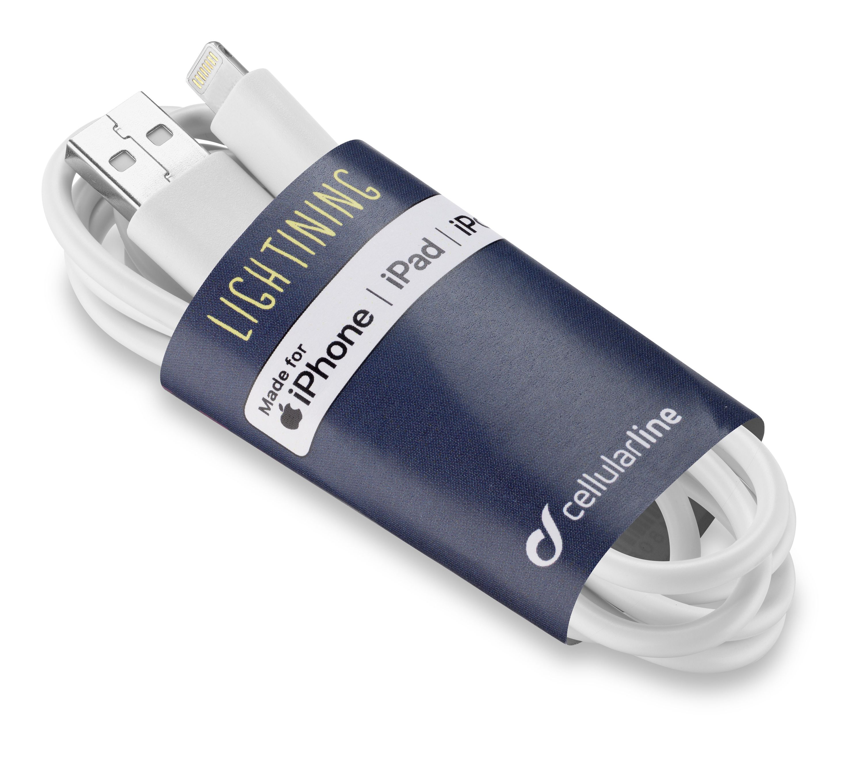 CELLULARLINE TA MFI кабел Apple 90 см