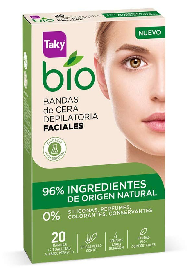TAKY BIO Епилиращи ленти за лице, 20 бр.