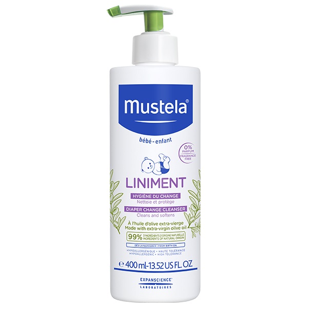 MUSTELA  Линимент за почистване на кожата при смяна на пелени, 400 мл