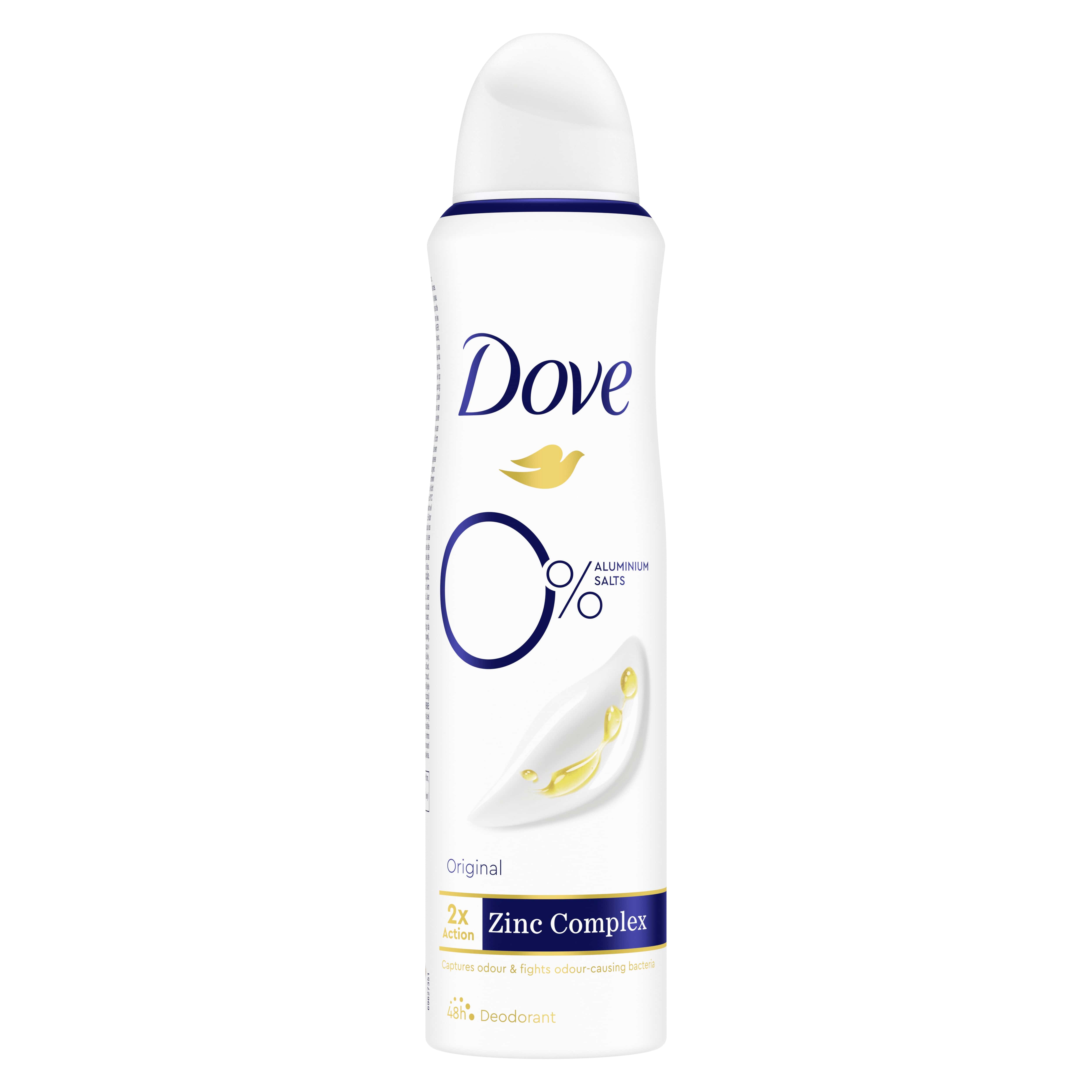 DOVE ADVANCE Дамски део спрей Original 0% алуминий, 150 мл