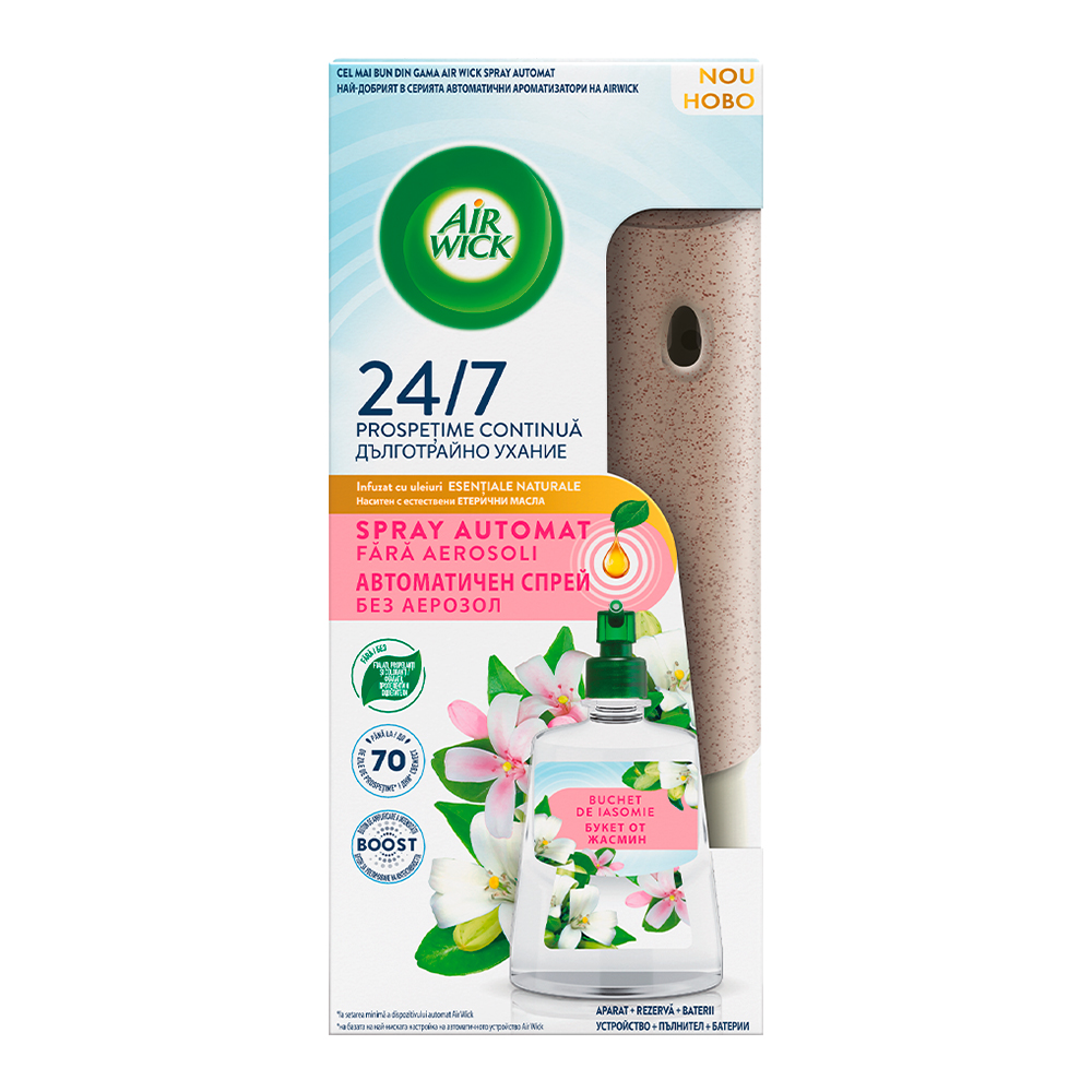 AIR WICK ACTIVE FRESH Aвтоматичен спрей Букет от жасмин, 228 мл.