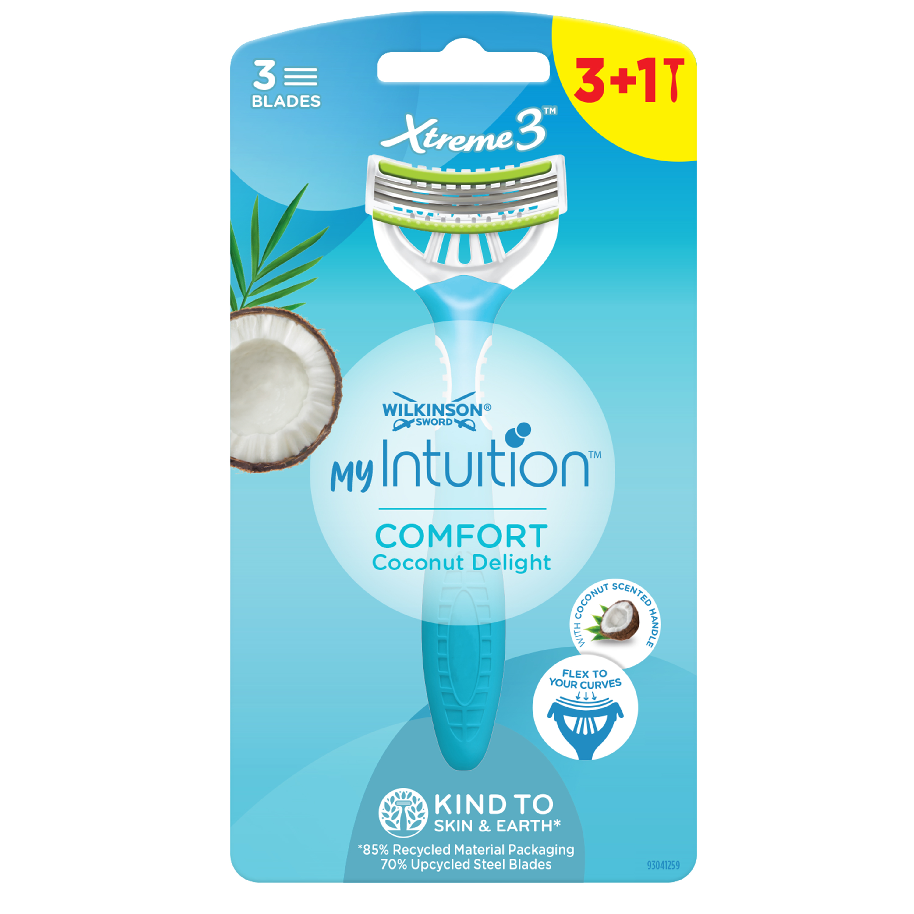 WILKINSON XTREME3 COMFORT COCONUT Еднократна самобръсначка, 3+1 бр.