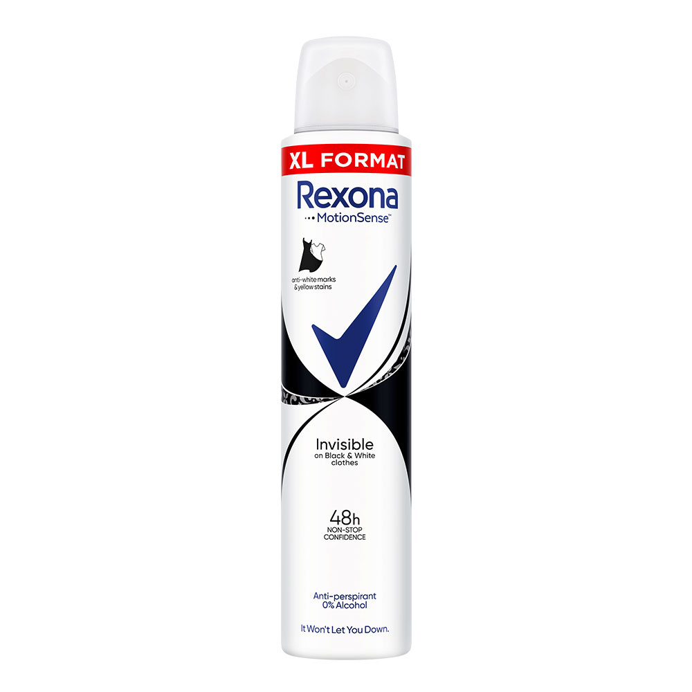 REXONA INVISIBLE BLACK & WHITE Дамски део спрей, 200 мл