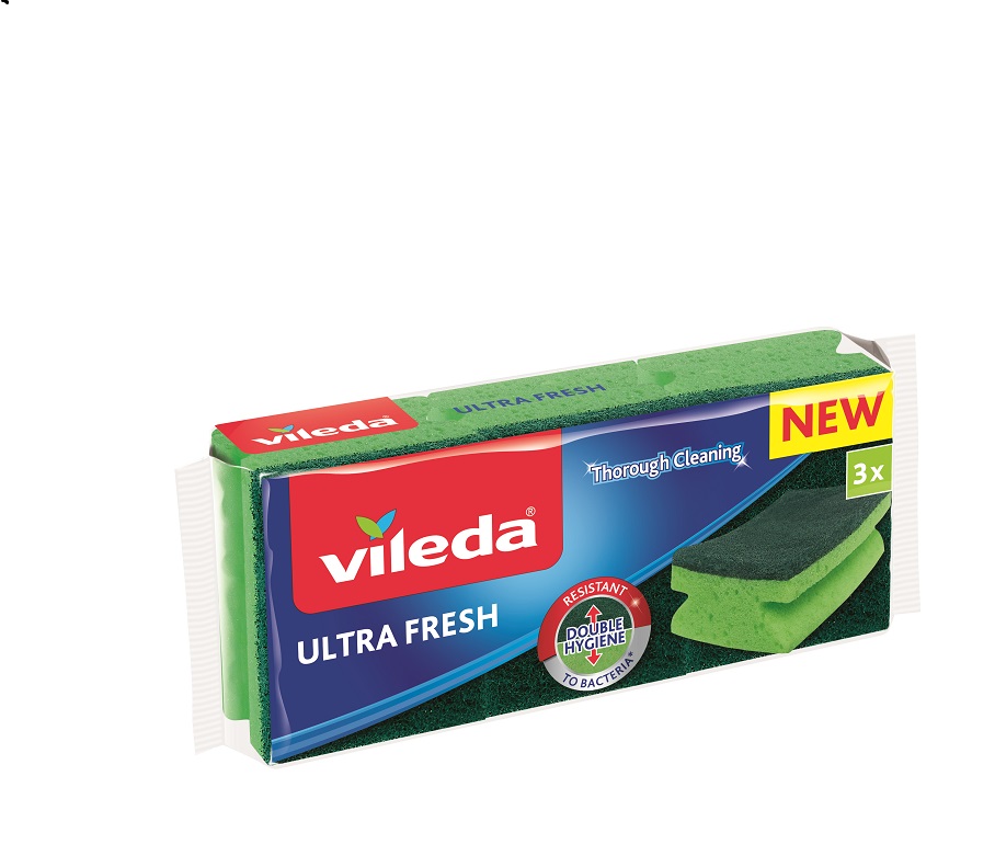 VILEDA ULTRA FRESH Антибактериална кухненска гъба , 3бр