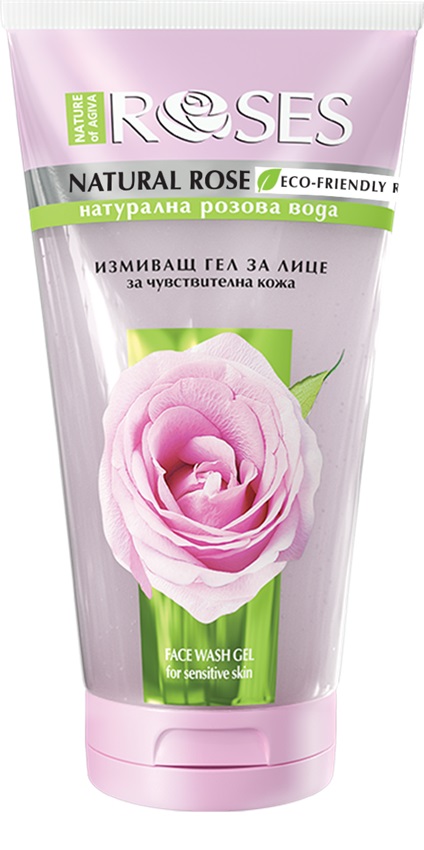 NATURE OF AGIVA Измиващ гел за лице роза с натурална розова вода, 150мл