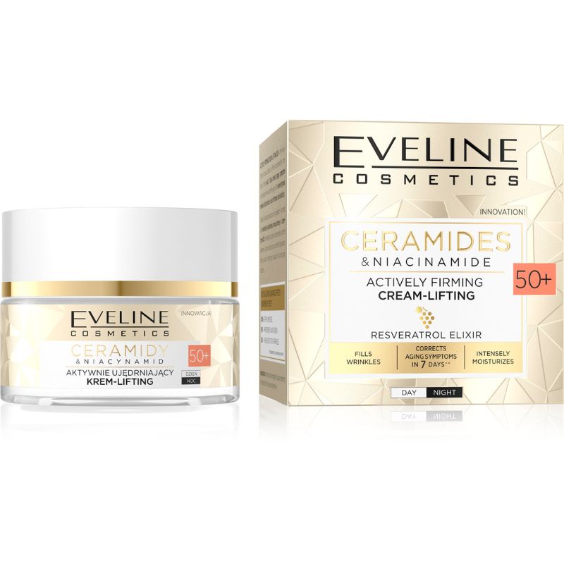 EVELINE CERAMIDES & NIACINAMIDE Дневен и нощен крем за лице 50+, 50 мл