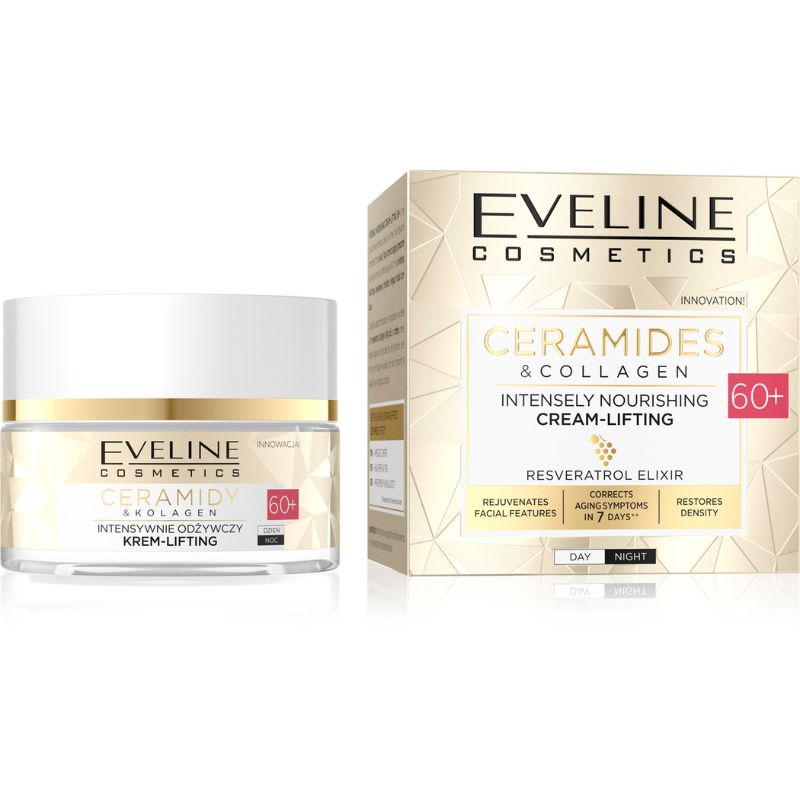 EVELINE CERAMIDES & COLLAGEN Дневен и нощен крем за лице 60+, 50мл