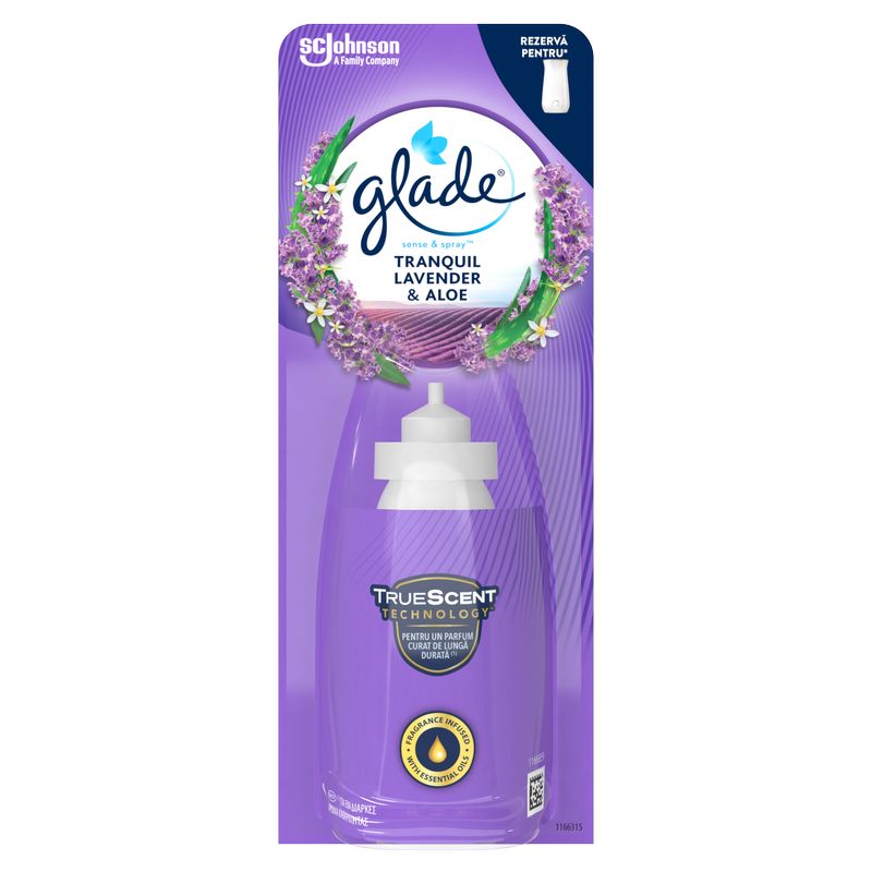 GLADE SENSE&SPRAY TRANQUIL LAVENDER&ALOE Пълнител за ароматизатор, 18 мл.