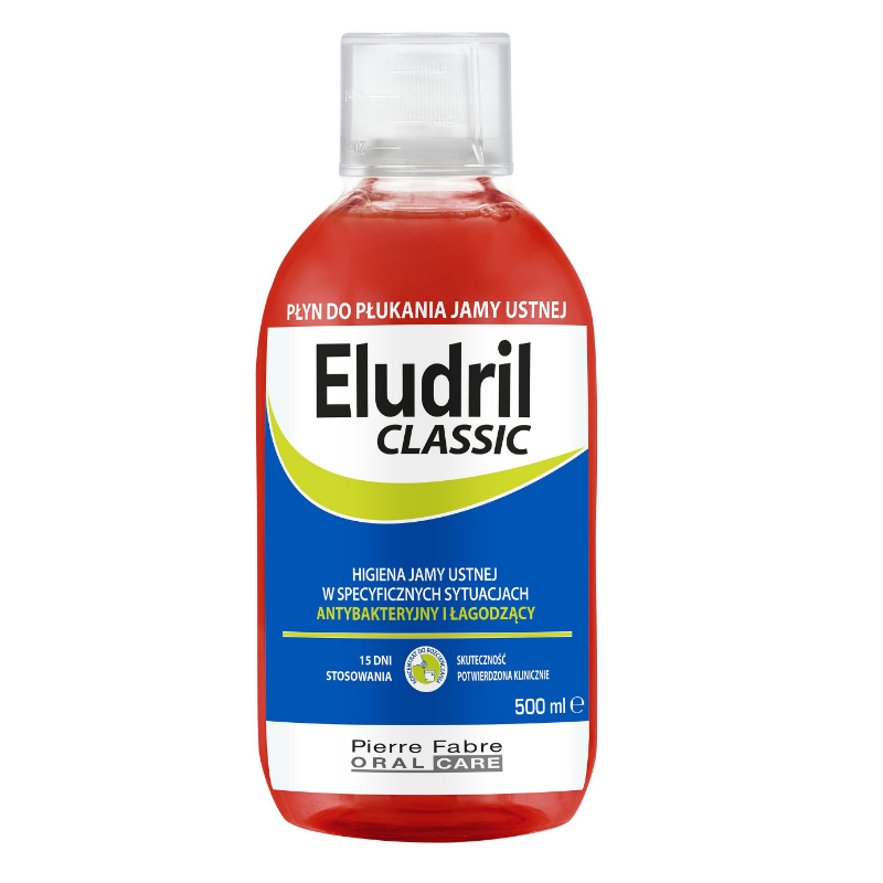 ELUDRIL CLASSIC Терапевтична вода за уста при кървящи венци, 500 мл