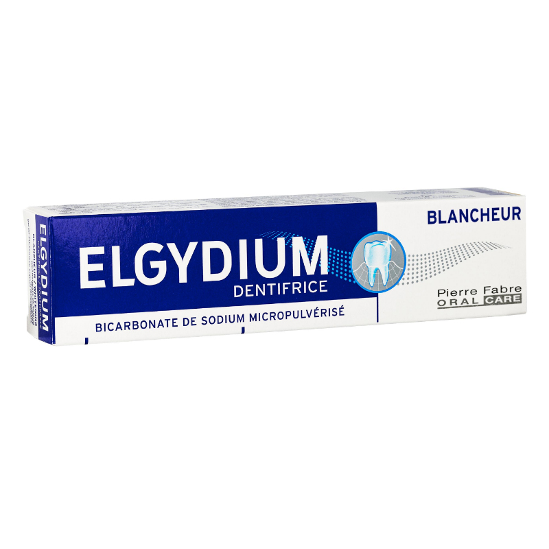 ELGYDIUM WHITENING Паста за зъби избелваща с микро-пулверизирани частици натриев бикарбонат, 75 мл