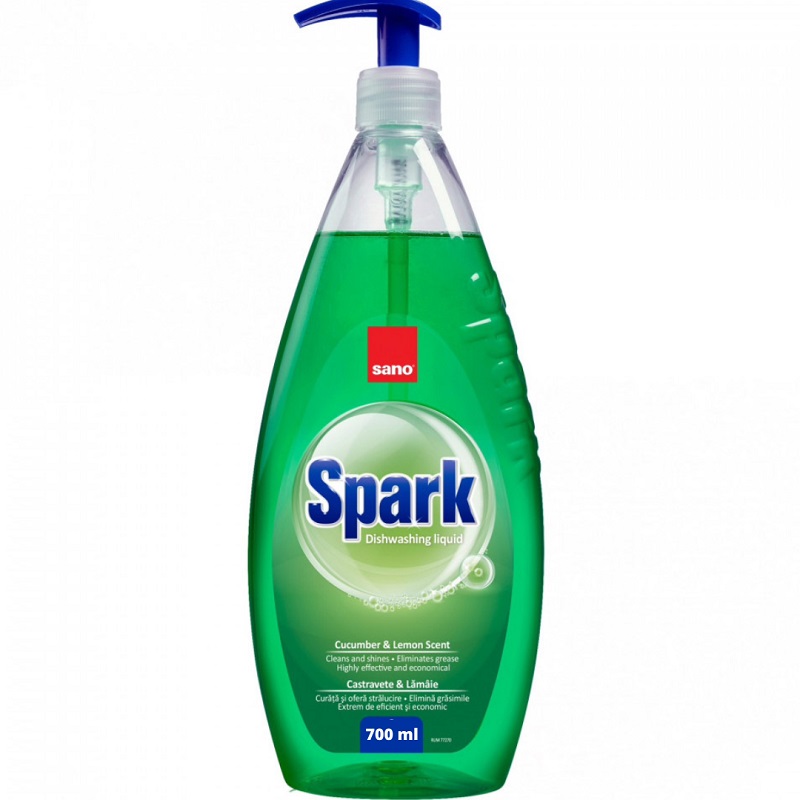 SANO SPARK Препарат за съдове Cucumber&Lemon, 700 мл.