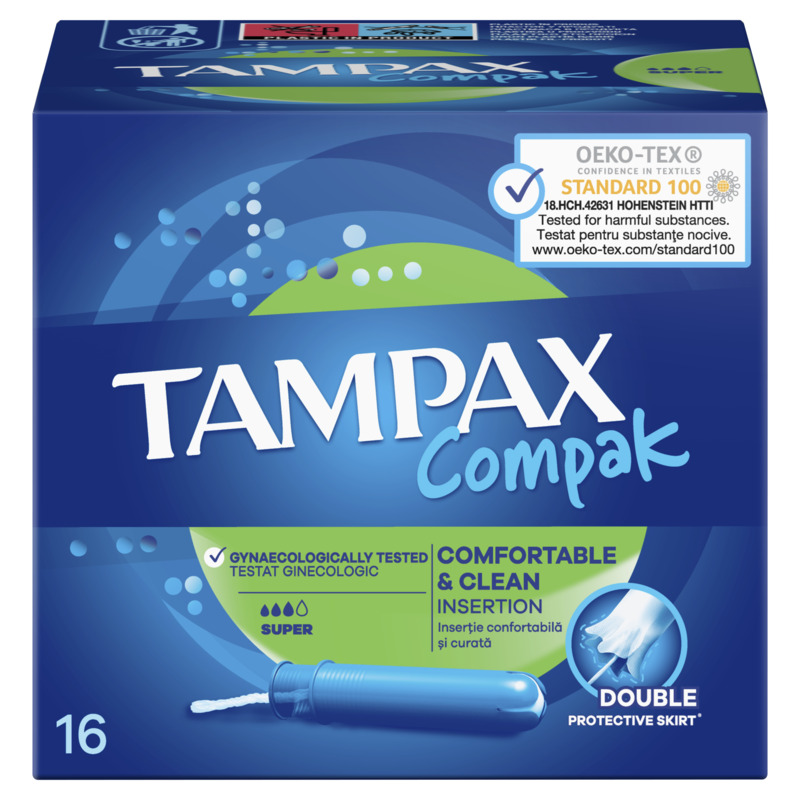 TAMPAX COMPAK Тампони супер, 16 бр.