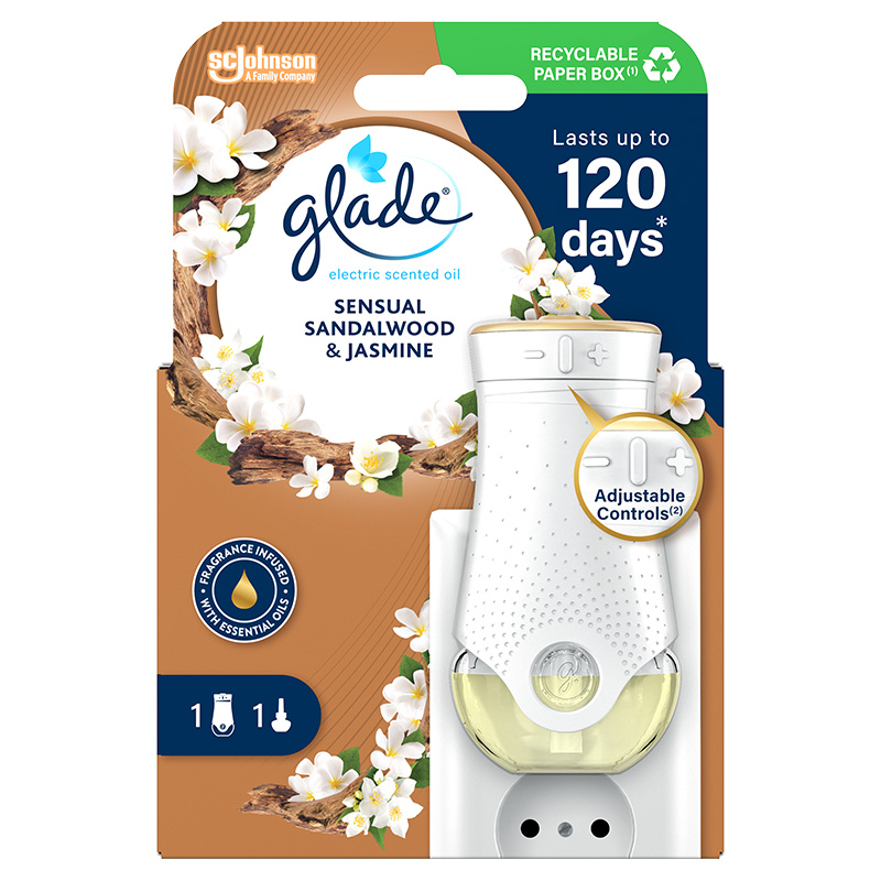 GLADE SENSUAL SANDALWOOD&JASMINE Електрически ароматизатор, 20 мл.
