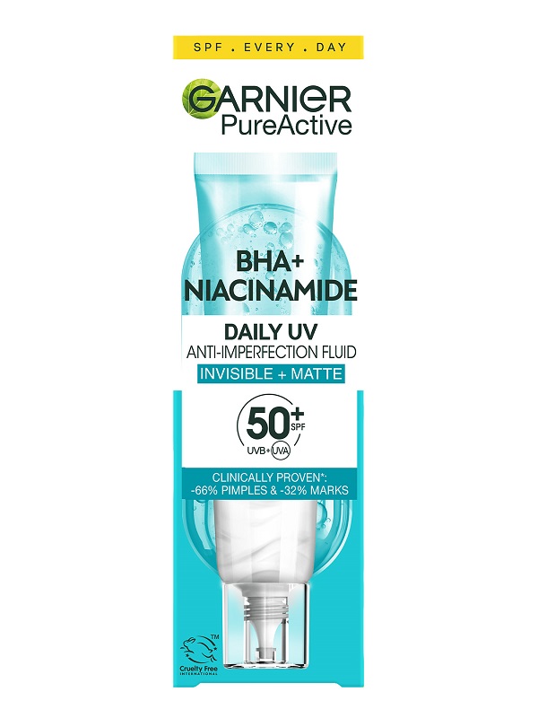 GARNIER PURE ACTIVE Матиращ флуид против несъвършенства SPF 50+ 40мл