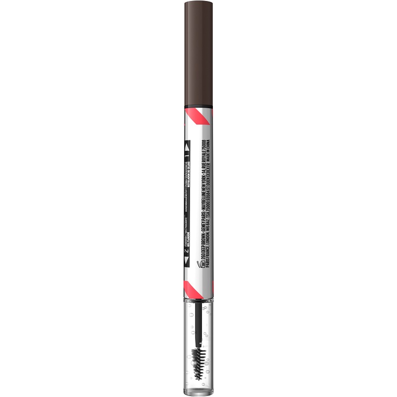 MAYBELLINE NEW YORK BUILD-A-BROW Молив за вежди и фиксиращ гел 2 в 1, 260 deep brown