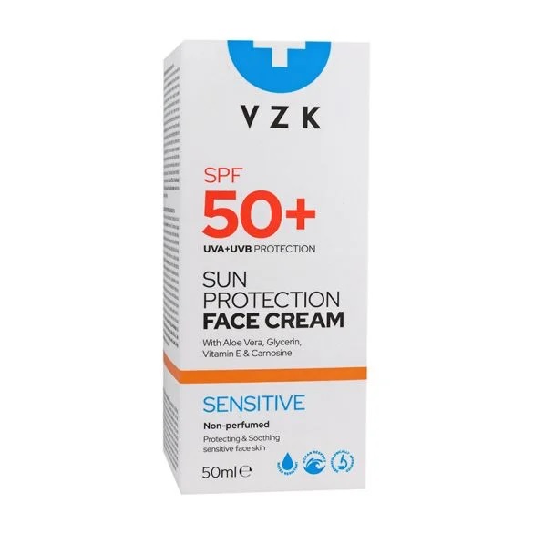 VZK SUN слънцезащитен крем за лице за чувствителна кожа SPF50+ 50мл