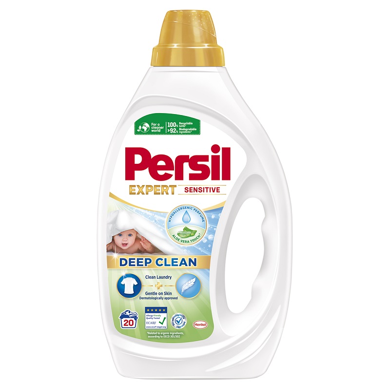 PERSIL SENSITIVE Течен перилен препарат за бяло пране, 20 пранета