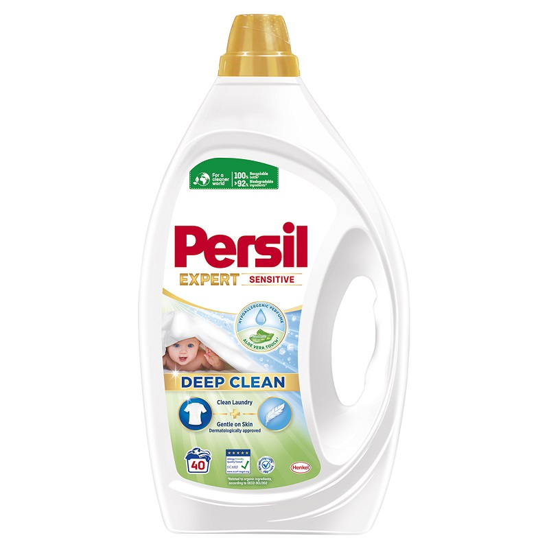 PERSIL SENSITIVE Течен перилен препарат за бяло пране, 40 пранета