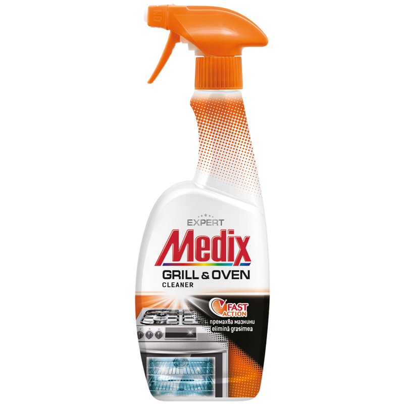 MEDIX GRILL АКТИВНА ПЯНА за фурни и загорели мазнини, 500мл