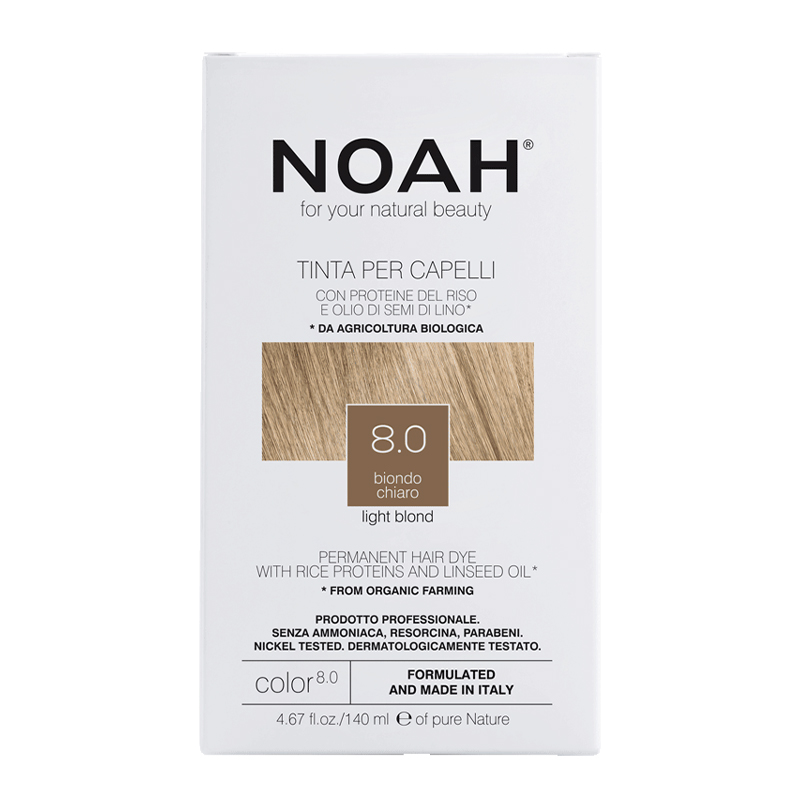 NOAH Безамонячна трайна боя за коса 8.0 Light blond, 140мл