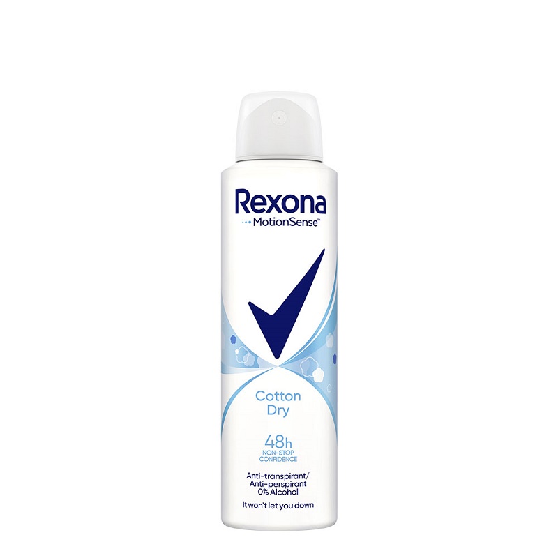 REXONA COTTON DRY Дамски део спрей, 150 мл