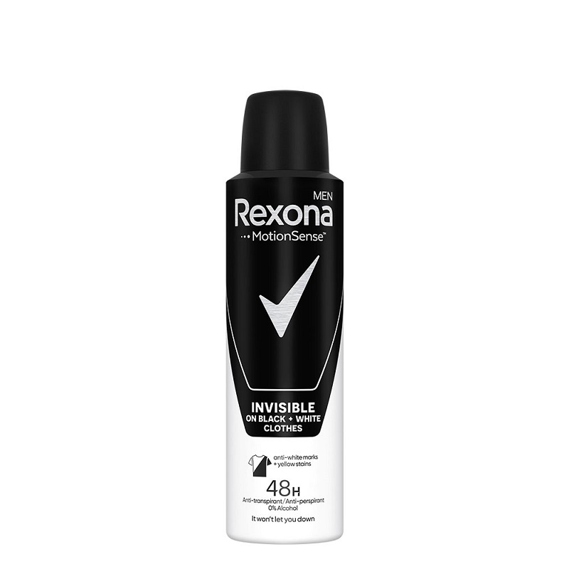 REXONA INVISIBLE BLACK&WHITE Мъжки део спрей, 150 мл